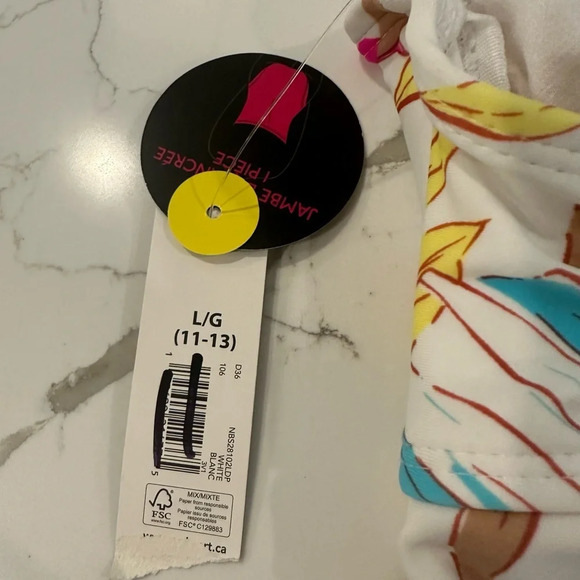 No Boundaries One Piece Bathing Suit Jungle Print Multicolor L NWT - Picture 6 of 8